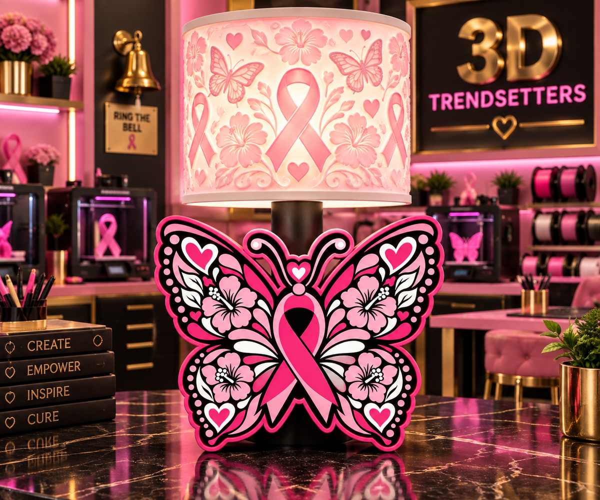 BREAST CANCER AWARENESS LAMP COLLECTION 10-DESIGN DIGITAL BUNDLE