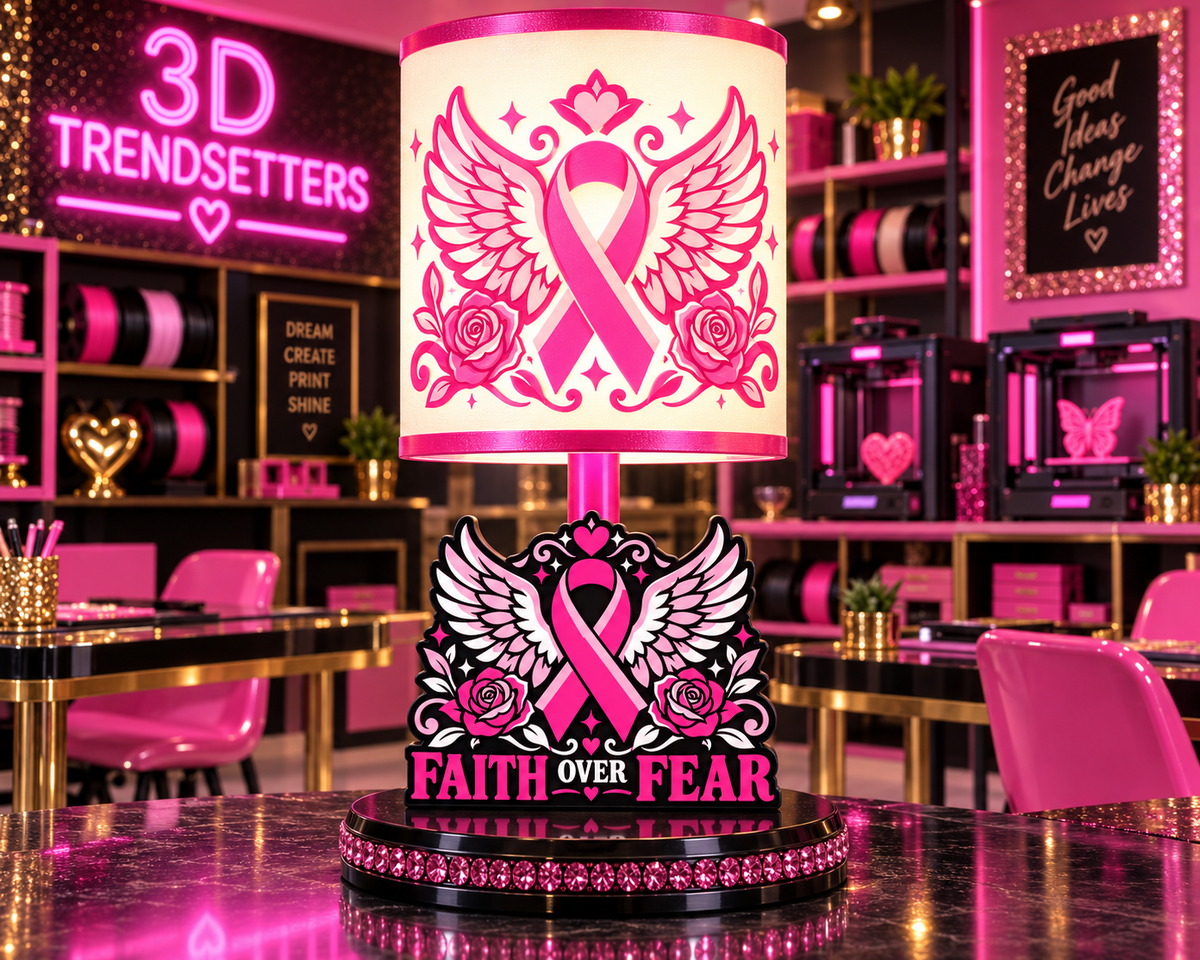 BREAST CANCER AWARENESS LAMP COLLECTION FIGHTERS &amp; SURVIVORS EDITION 10-DESIGN DIGITAL BUNDLE