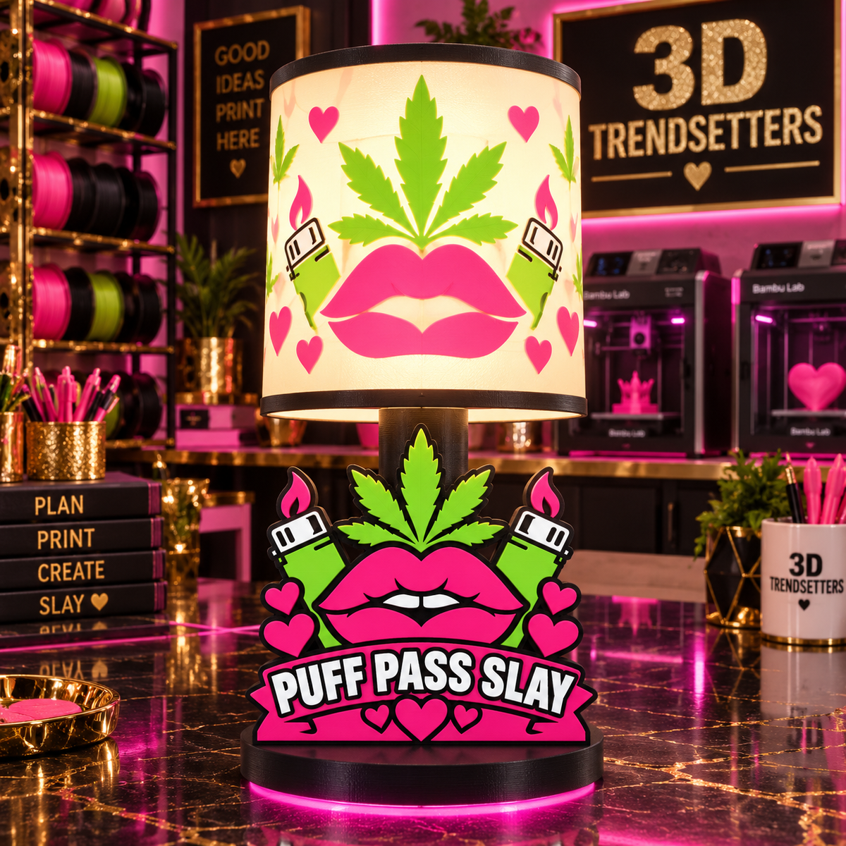 HIGH VIBES CANNABIS LAMP COLLECTION 10-DESIGN DIGITAL BUNDLE