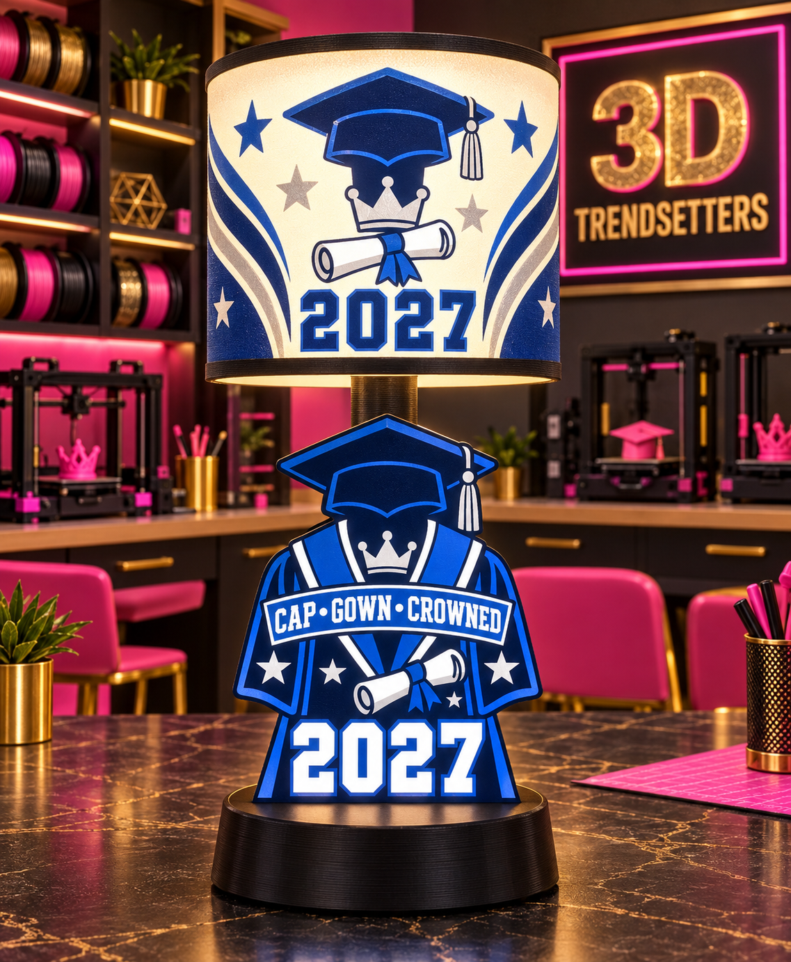 CLASS OF 2027 GRADUATION LAMP COLLECTION 10-DESIGN DIGITAL BUNDLE