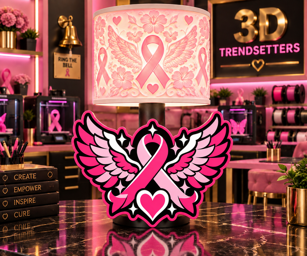 BREAST CANCER AWARENESS LAMP COLLECTION 10-DESIGN DIGITAL BUNDLE