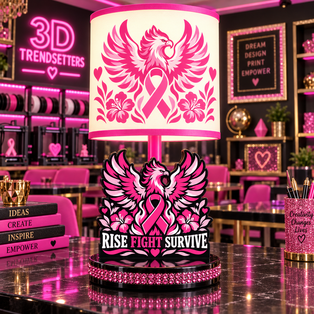 BREAST CANCER AWARENESS LAMP COLLECTION FIGHTERS &amp; SURVIVORS EDITION 10-DESIGN DIGITAL BUNDLE