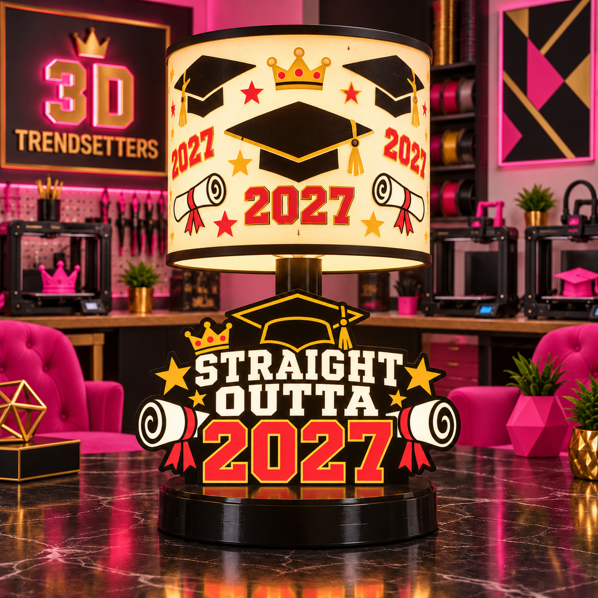 CLASS OF 2027 GRADUATION LAMP COLLECTION 10-DESIGN DIGITAL BUNDLE