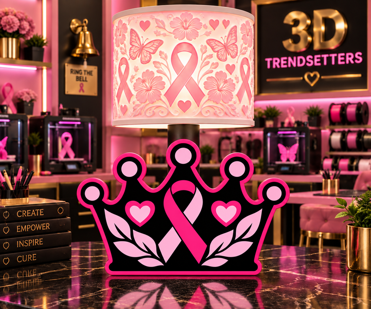 BREAST CANCER AWARENESS LAMP COLLECTION 10-DESIGN DIGITAL BUNDLE