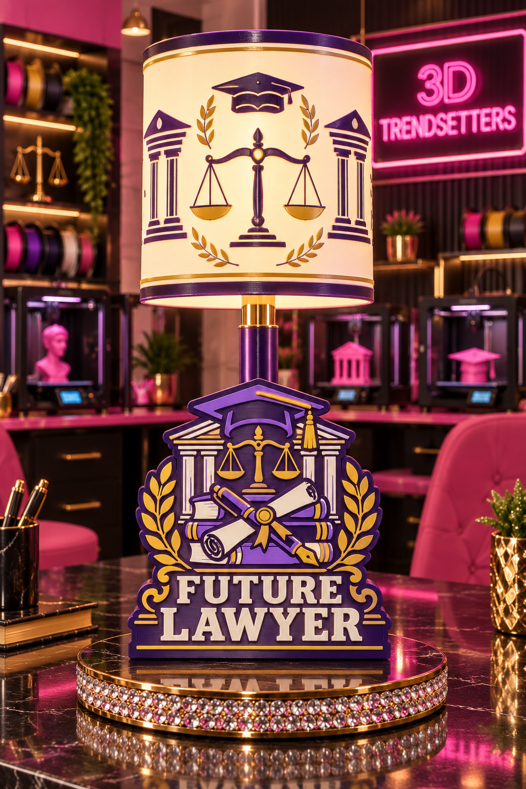 LAW, JUSTICE & COURTROOM QUEENS LAMP COLLECTION 10-DESIGN DIGITAL BUNDLE