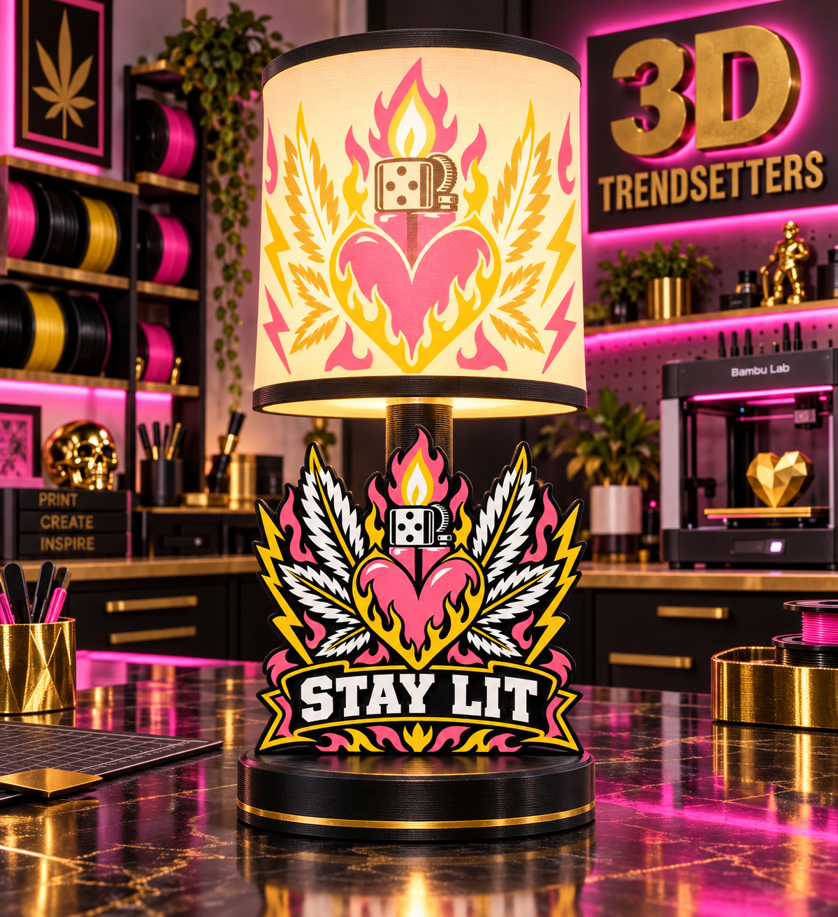HIGH VIBES CANNABIS LAMP COLLECTION 10-DESIGN DIGITAL BUNDLE