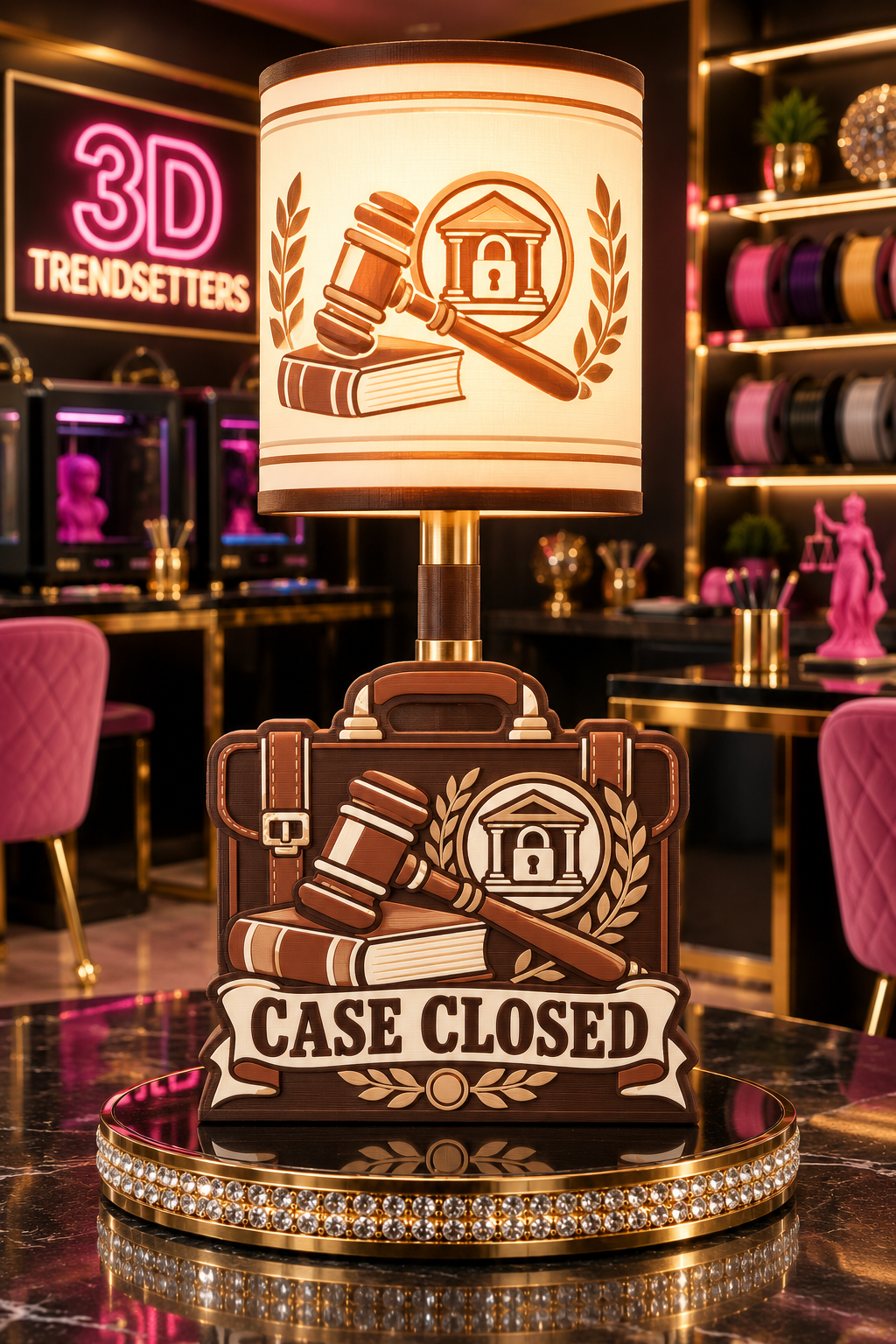LAW, JUSTICE & COURTROOM QUEENS LAMP COLLECTION 10-DESIGN DIGITAL BUNDLE
