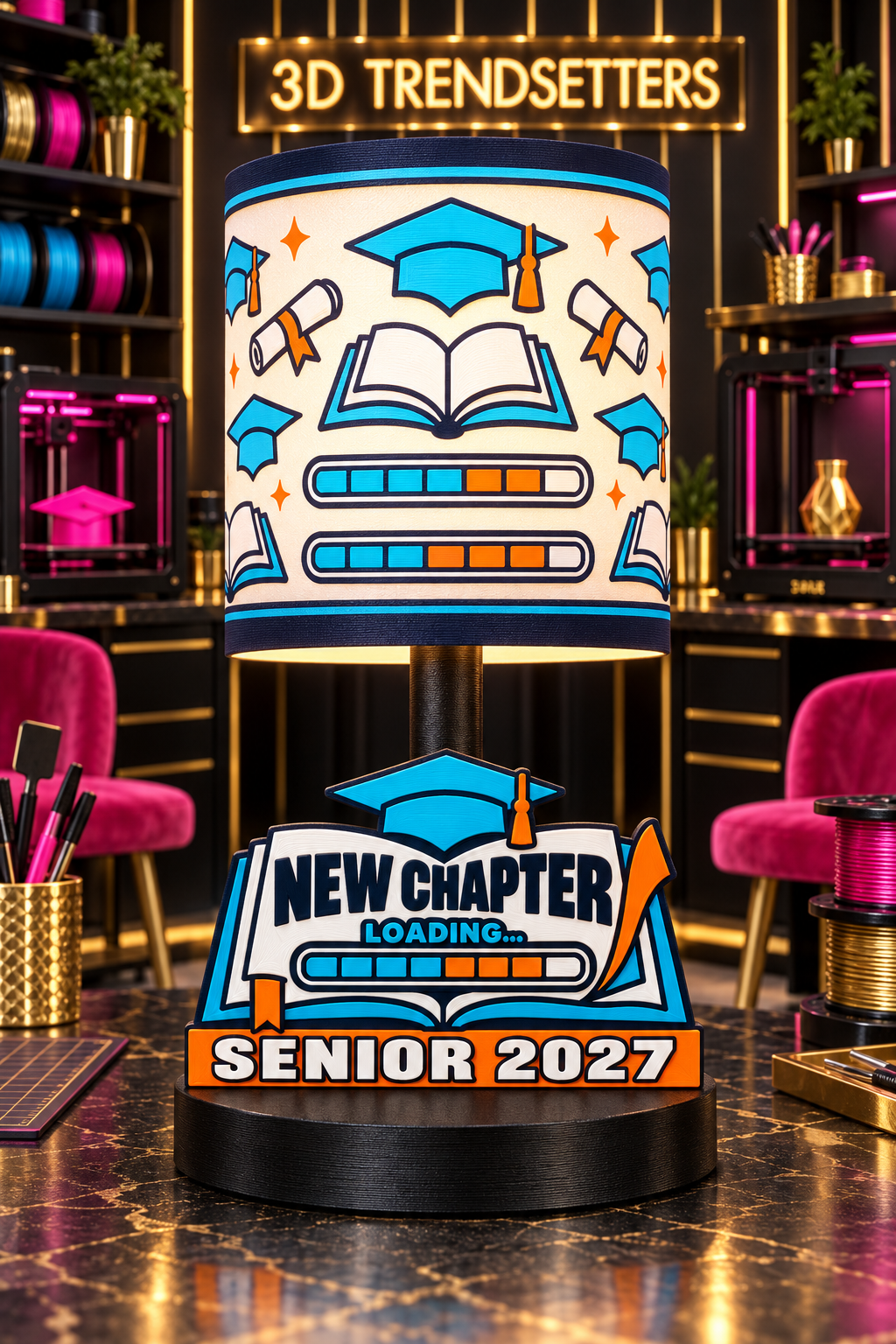 CLASS OF 2027 GRADUATION LAMP COLLECTION 10-DESIGN DIGITAL BUNDLE