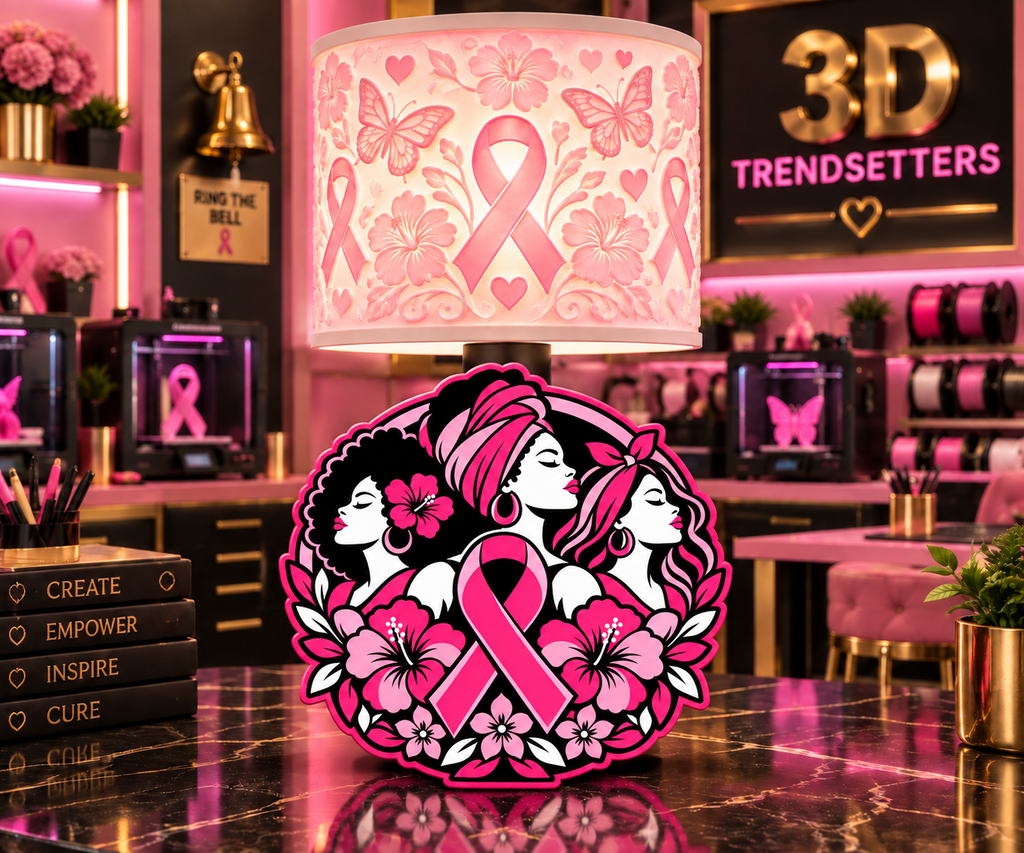 BREAST CANCER AWARENESS LAMP COLLECTION 10-DESIGN DIGITAL BUNDLE