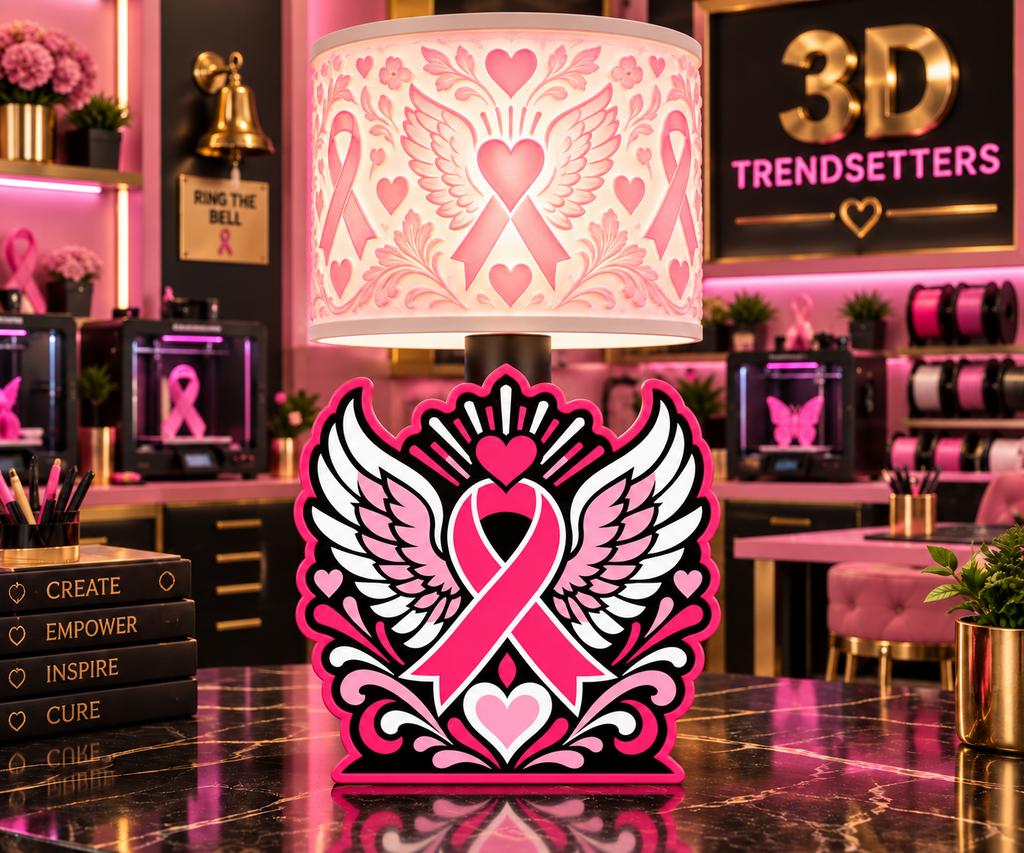 BREAST CANCER AWARENESS LAMP COLLECTION 10-DESIGN DIGITAL BUNDLE