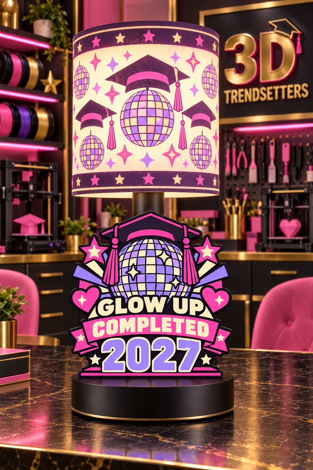 CLASS OF 2027 GRADUATION LAMP COLLECTION 10-DESIGN DIGITAL BUNDLE