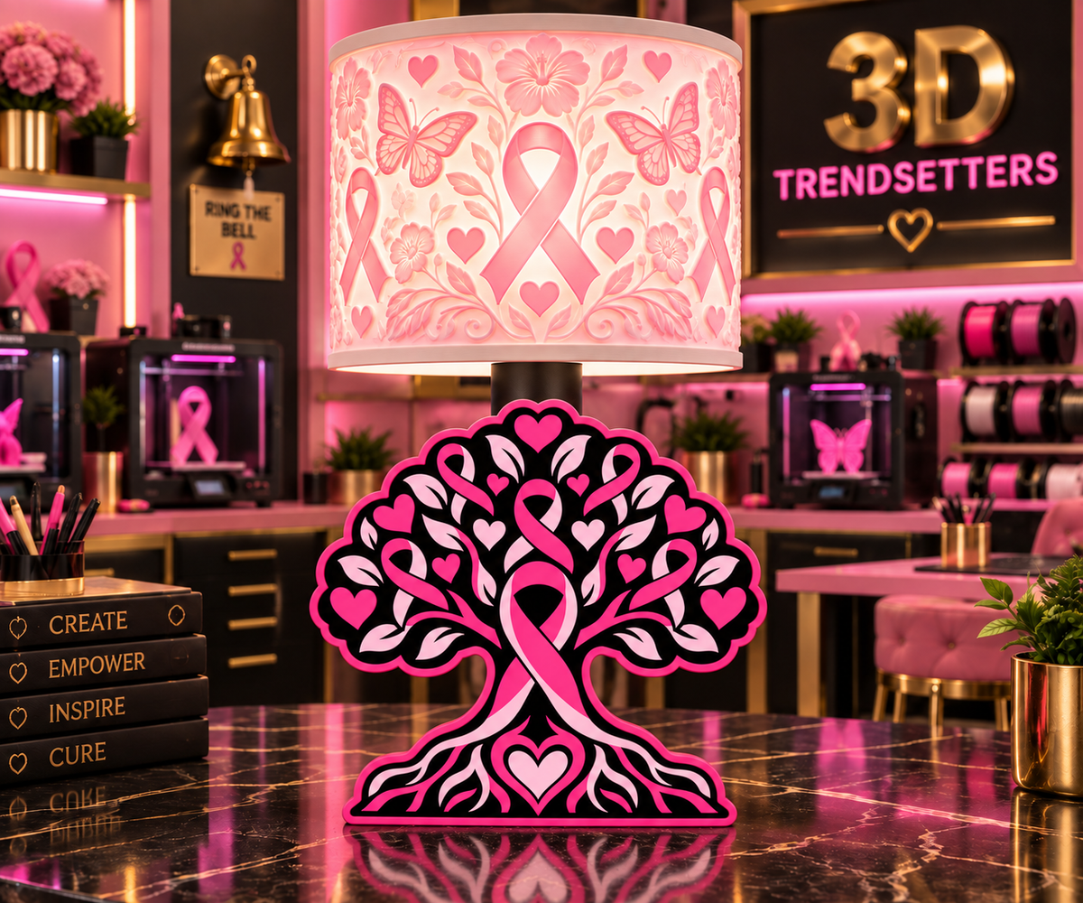 BREAST CANCER AWARENESS LAMP COLLECTION 10-DESIGN DIGITAL BUNDLE