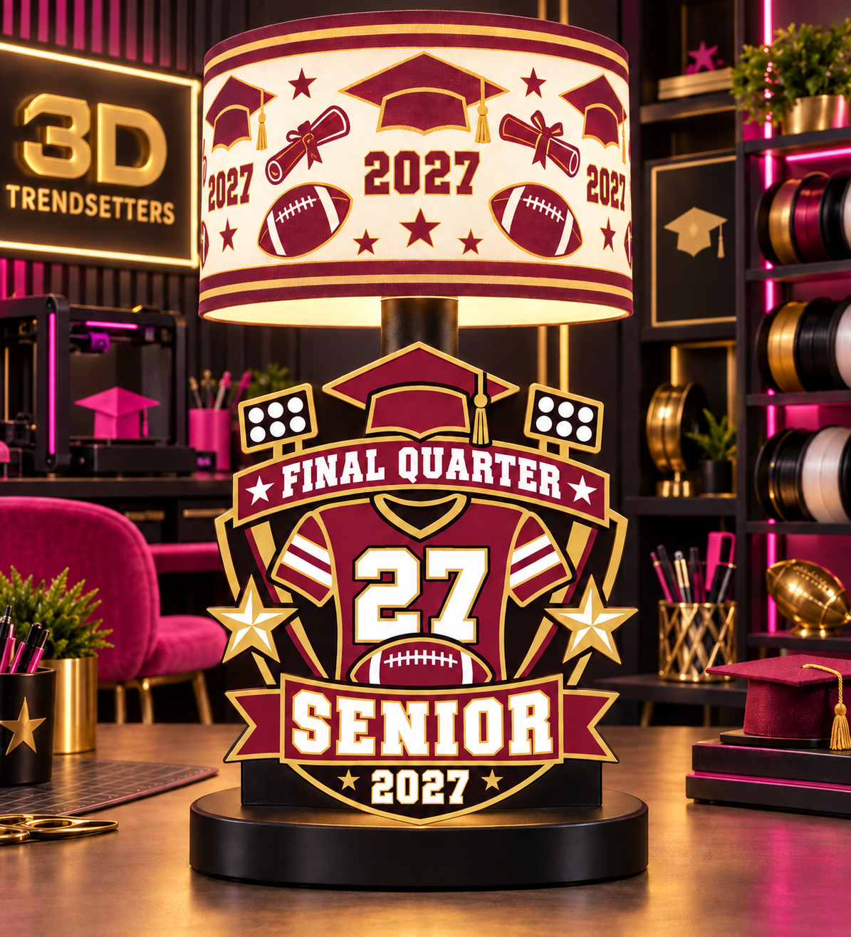 CLASS OF 2027 GRADUATION LAMP COLLECTION 10-DESIGN DIGITAL BUNDLE