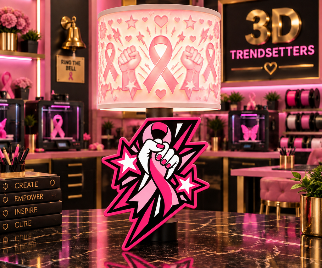 BREAST CANCER AWARENESS LAMP COLLECTION 10-DESIGN DIGITAL BUNDLE