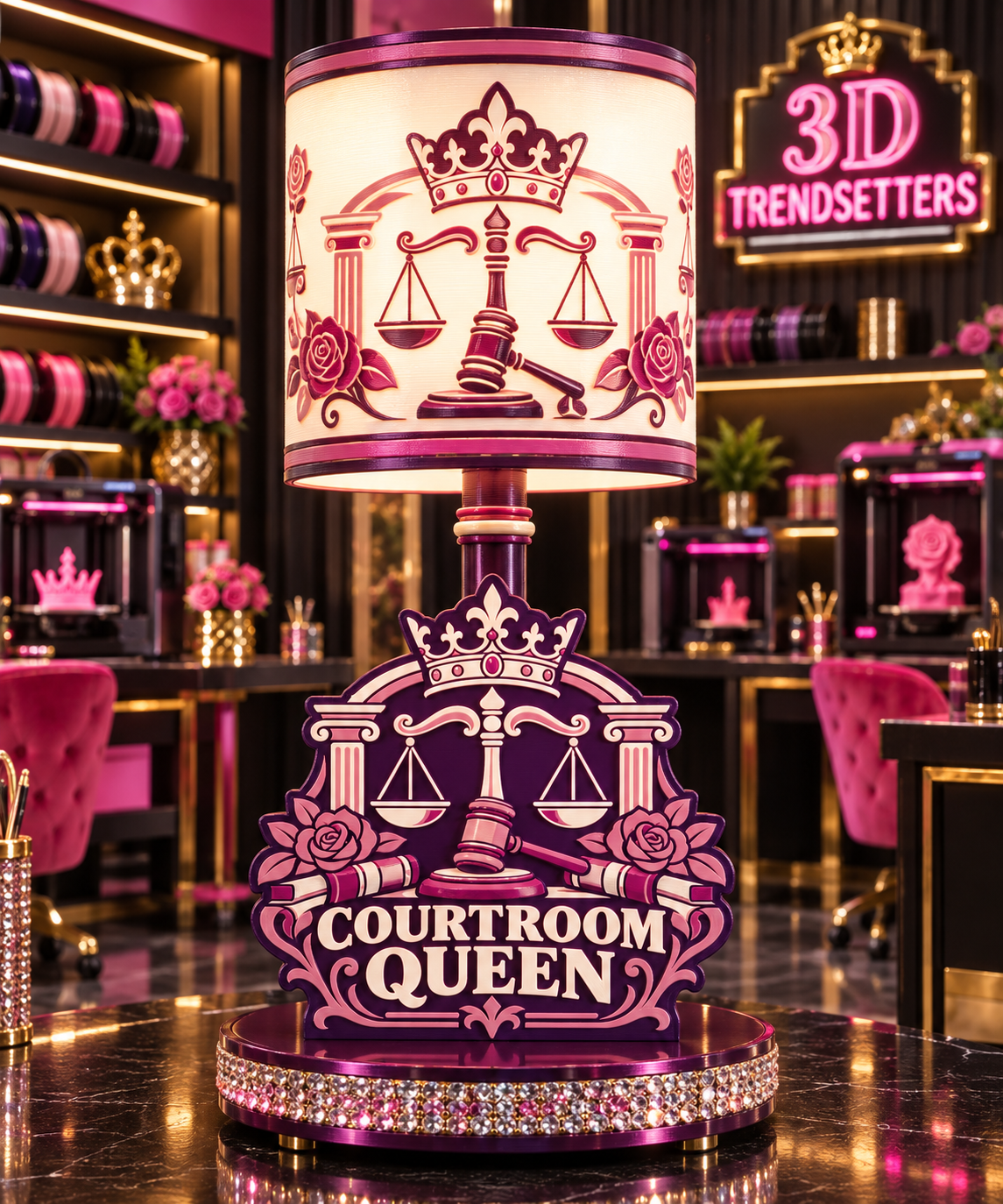 LAW, JUSTICE & COURTROOM QUEENS LAMP COLLECTION 10-DESIGN DIGITAL BUNDLE