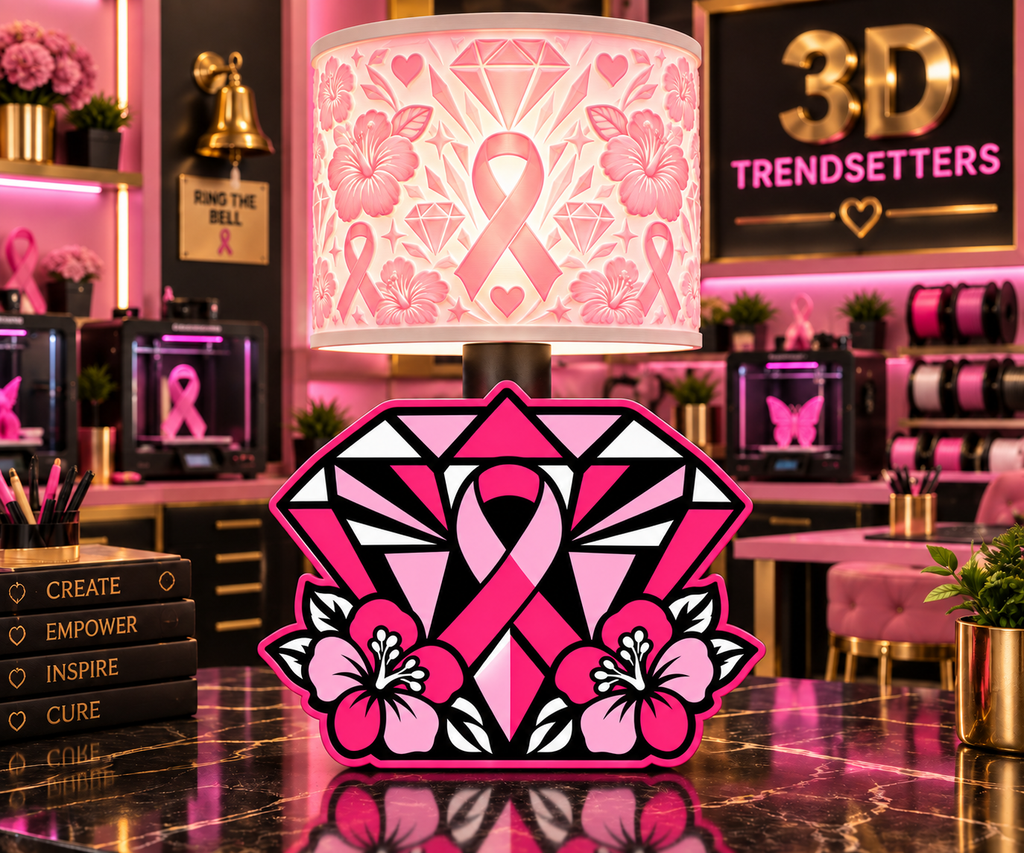 BREAST CANCER AWARENESS LAMP COLLECTION 10-DESIGN DIGITAL BUNDLE