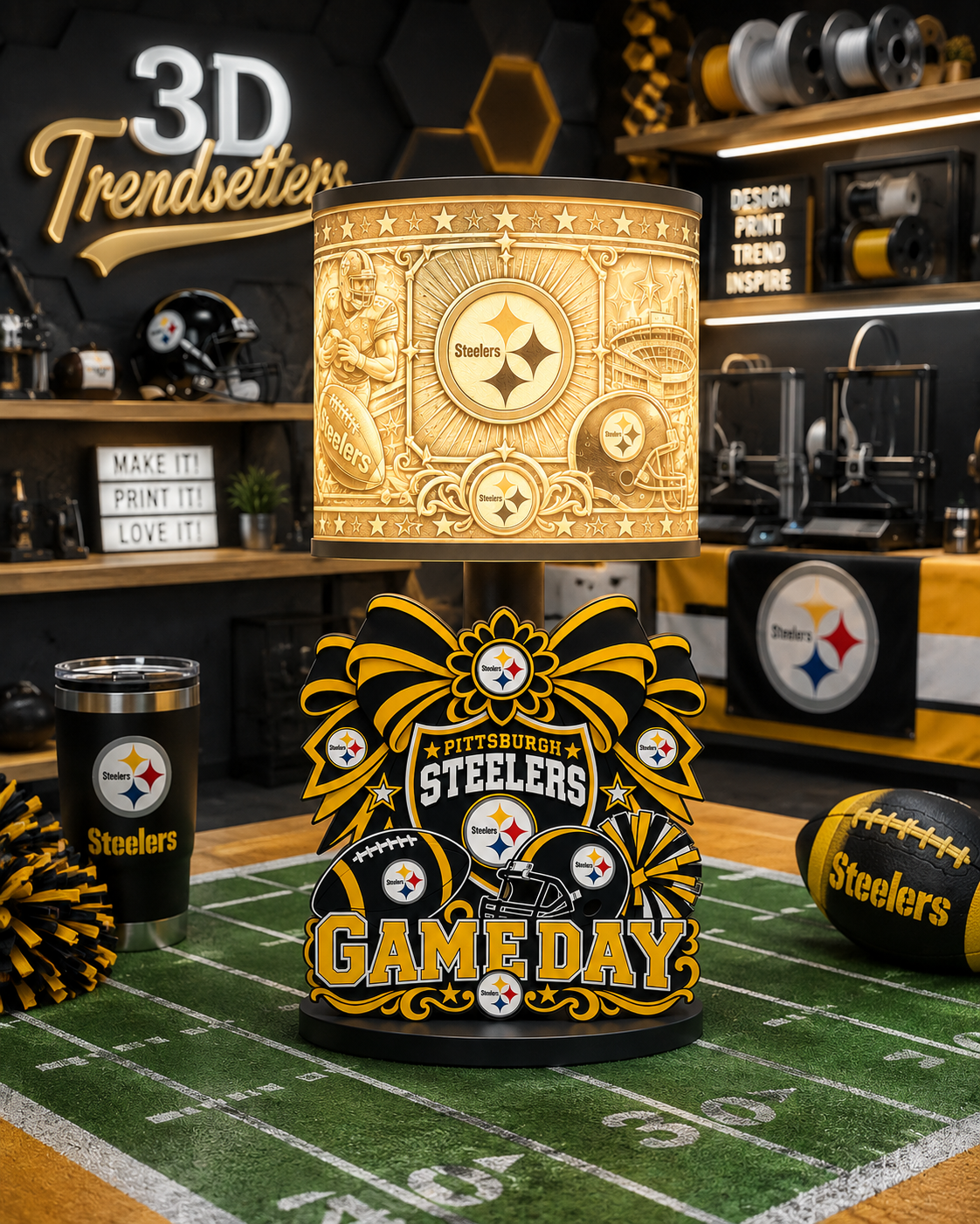 🏈 Female Team-Inspired Lamp Collection | Digital 3D Print Files