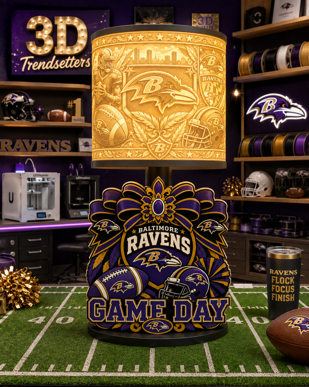 🏈 Female Team-Inspired Lamp Collection | Digital 3D Print Files