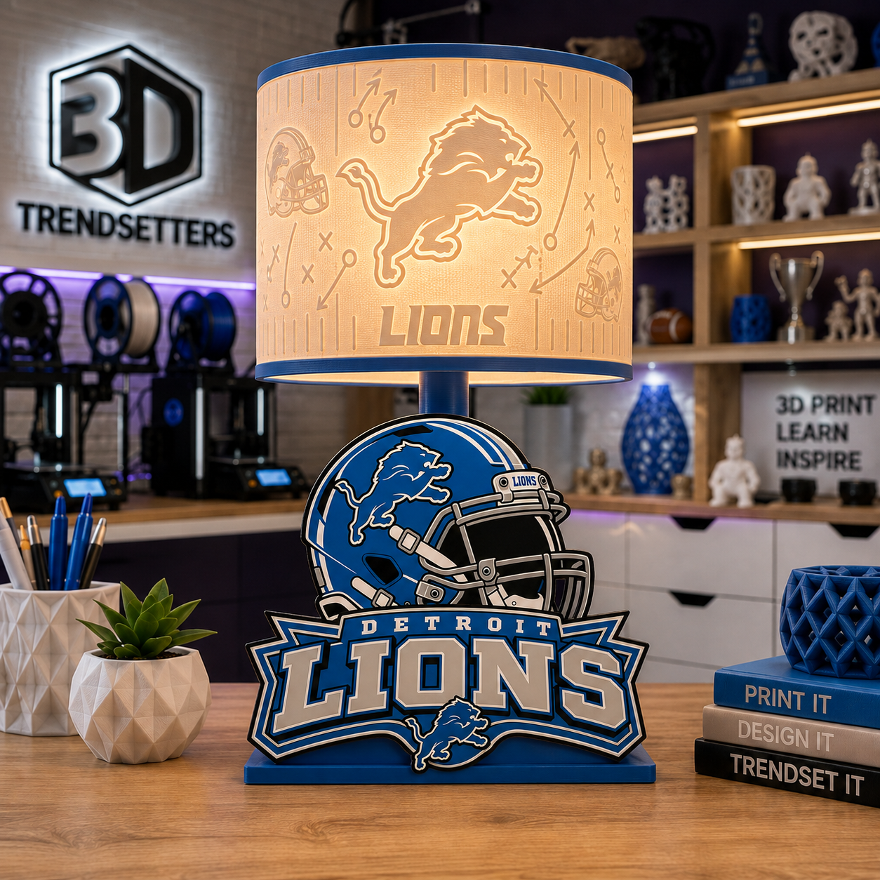 🏈 Male Team-Inspired Lamp Collection – Digital Files