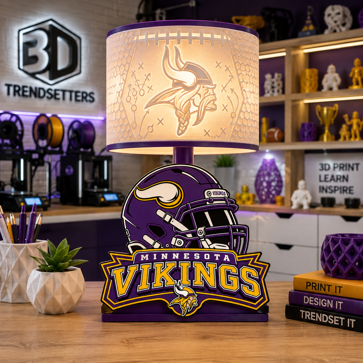 🏈 Male Team-Inspired Lamp Collection – Digital Files