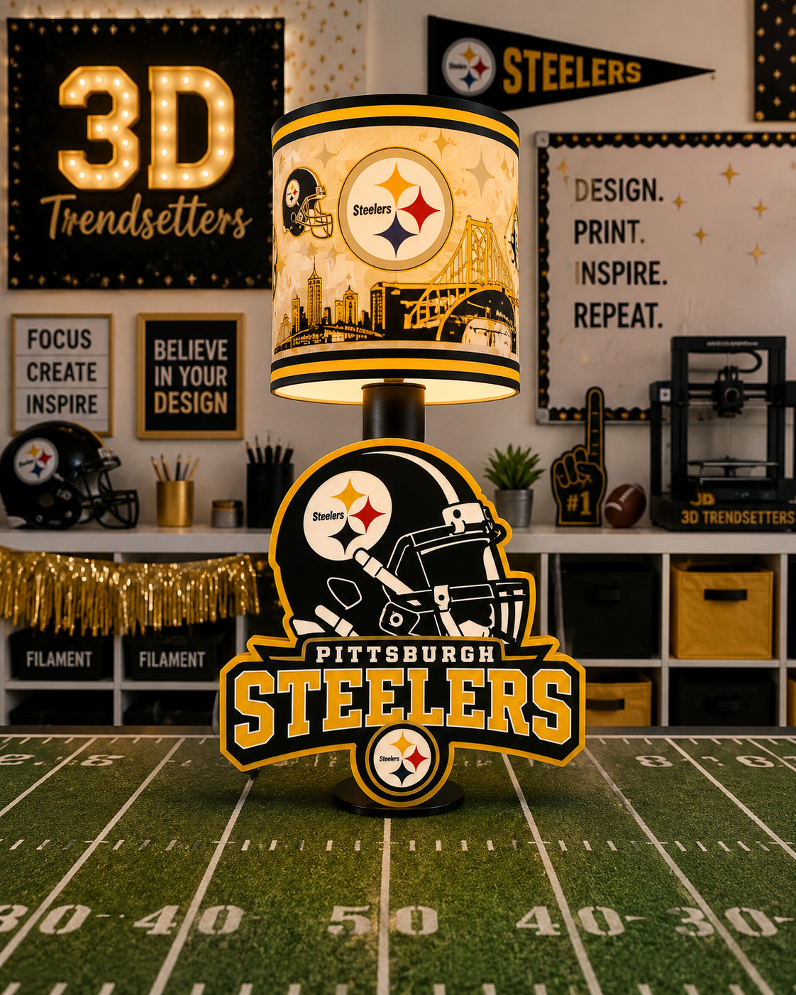 🏈 Male Team-Inspired Lamp Collection – Digital Files