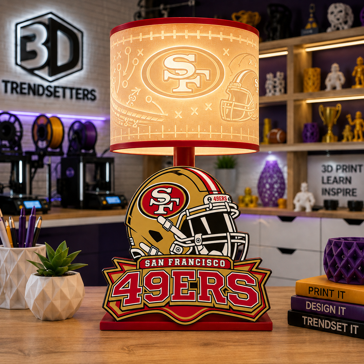 🏈 Male Team-Inspired Lamp Collection – Digital Files