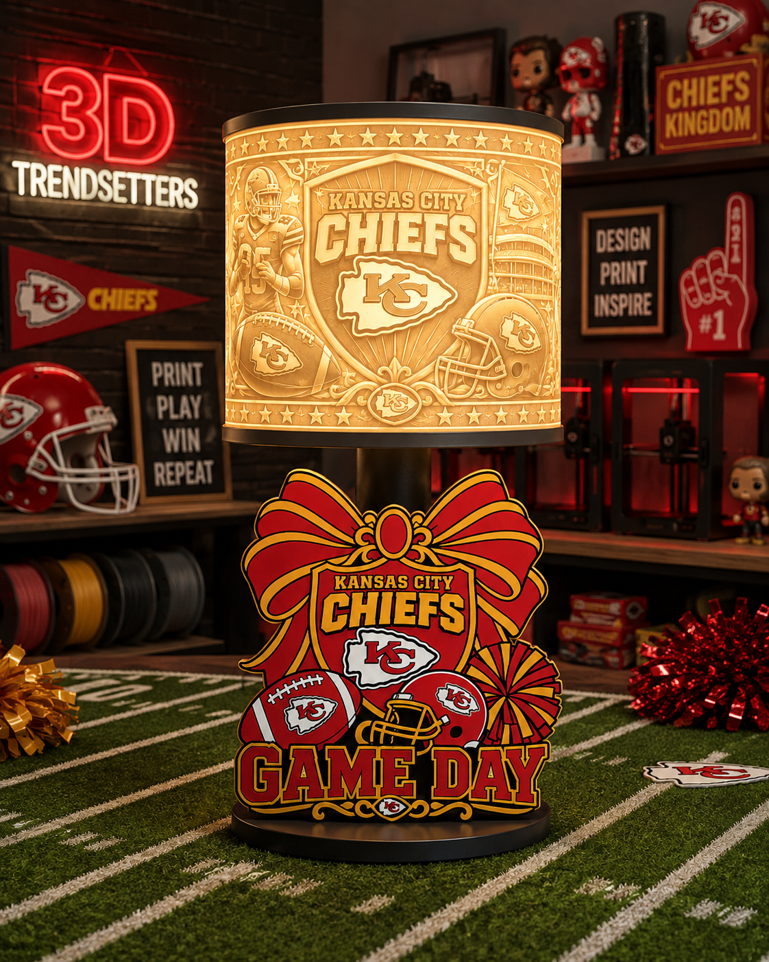 🏈 Female Team-Inspired Lamp Collection | Digital 3D Print Files