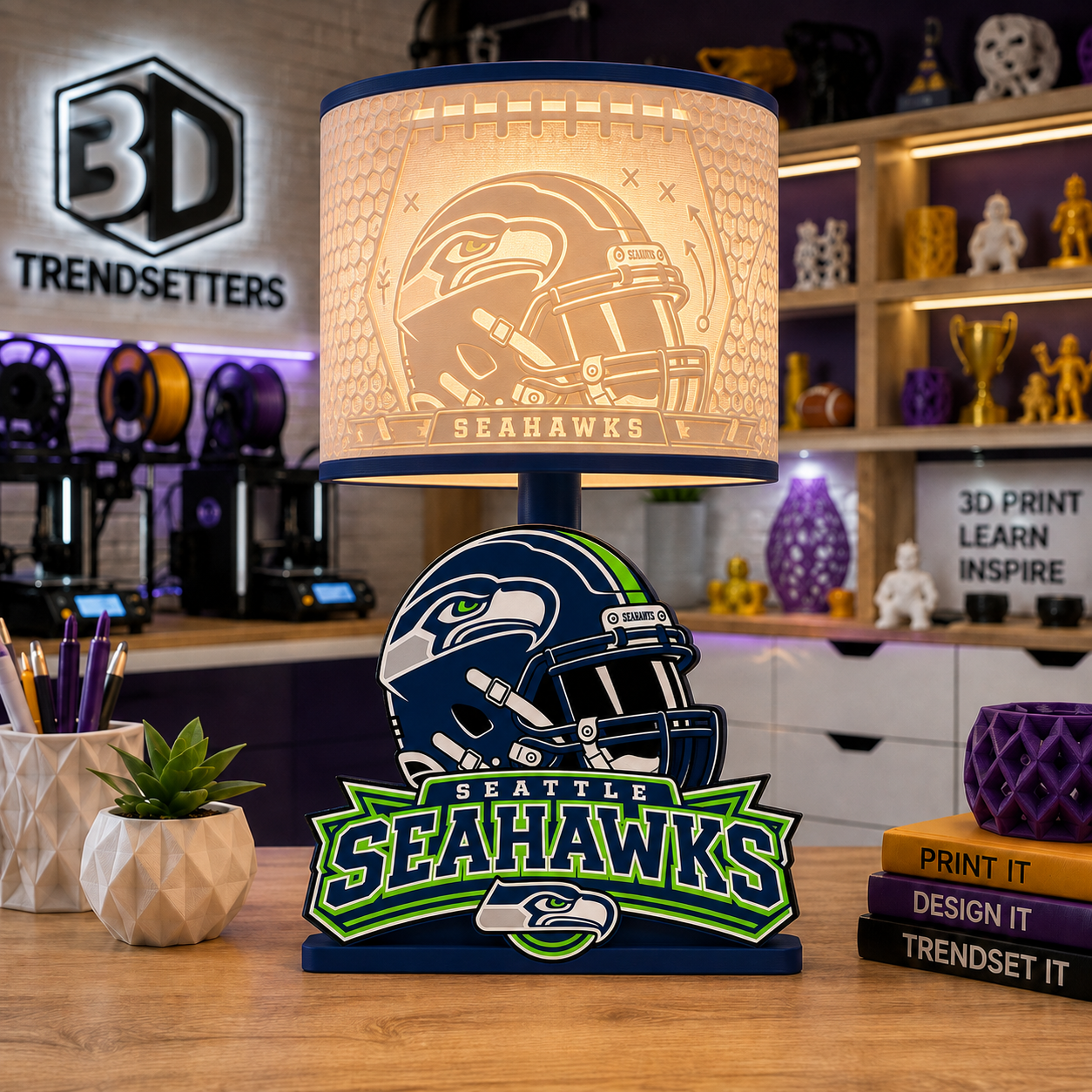 🏈 Male Team-Inspired Lamp Collection – Digital Files