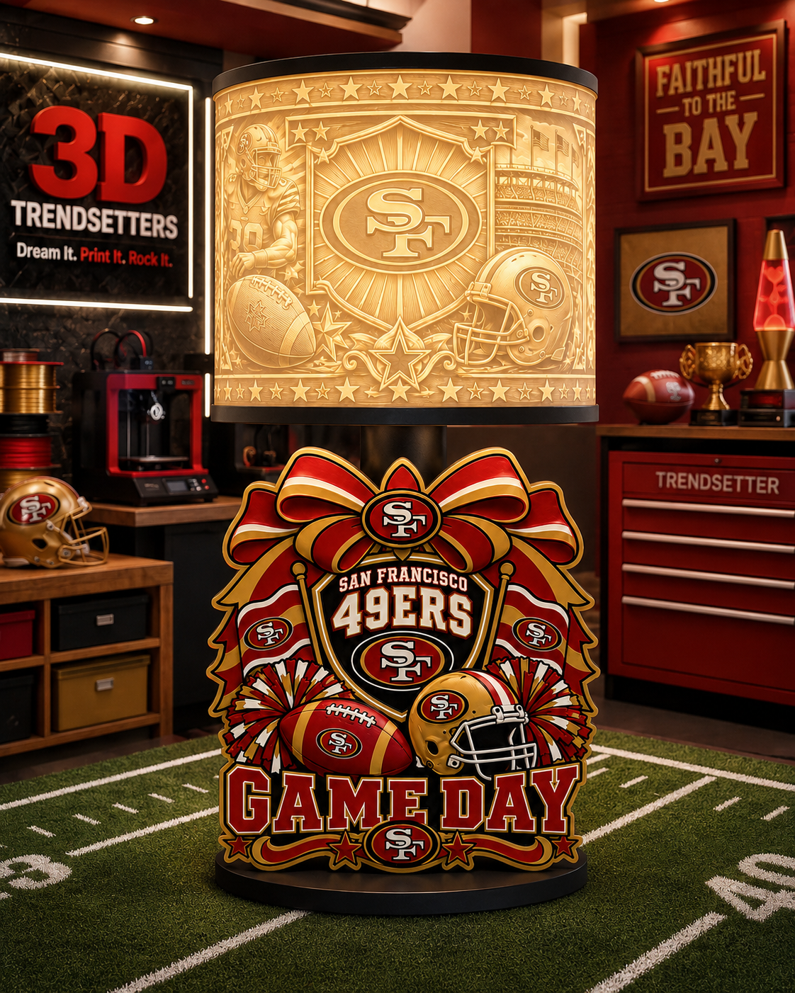 🏈 Female Team-Inspired Lamp Collection | Digital 3D Print Files