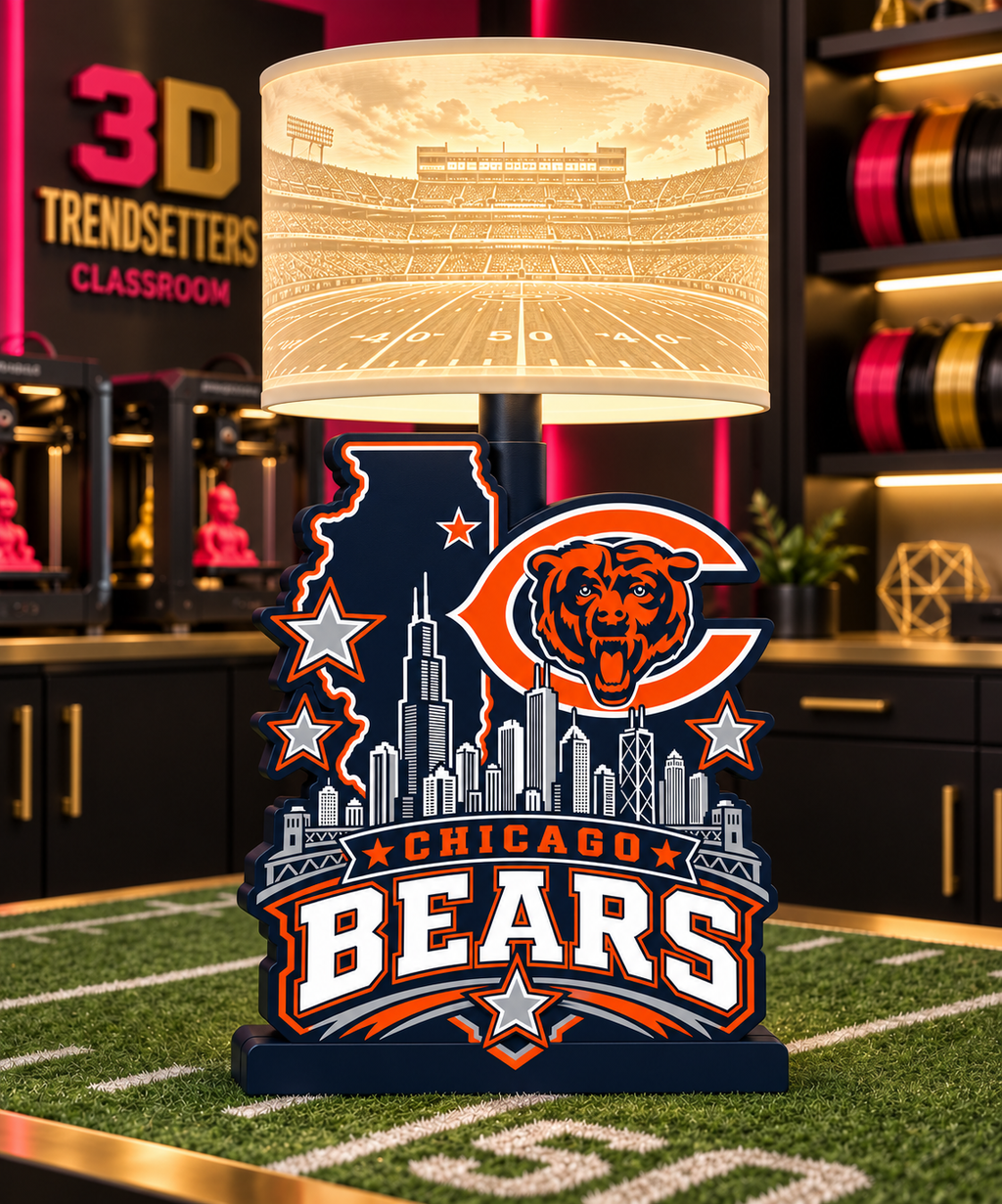 NFL City Collection Lamp Bases | 3MF Digital Files | Full Bundle or Individual Teams