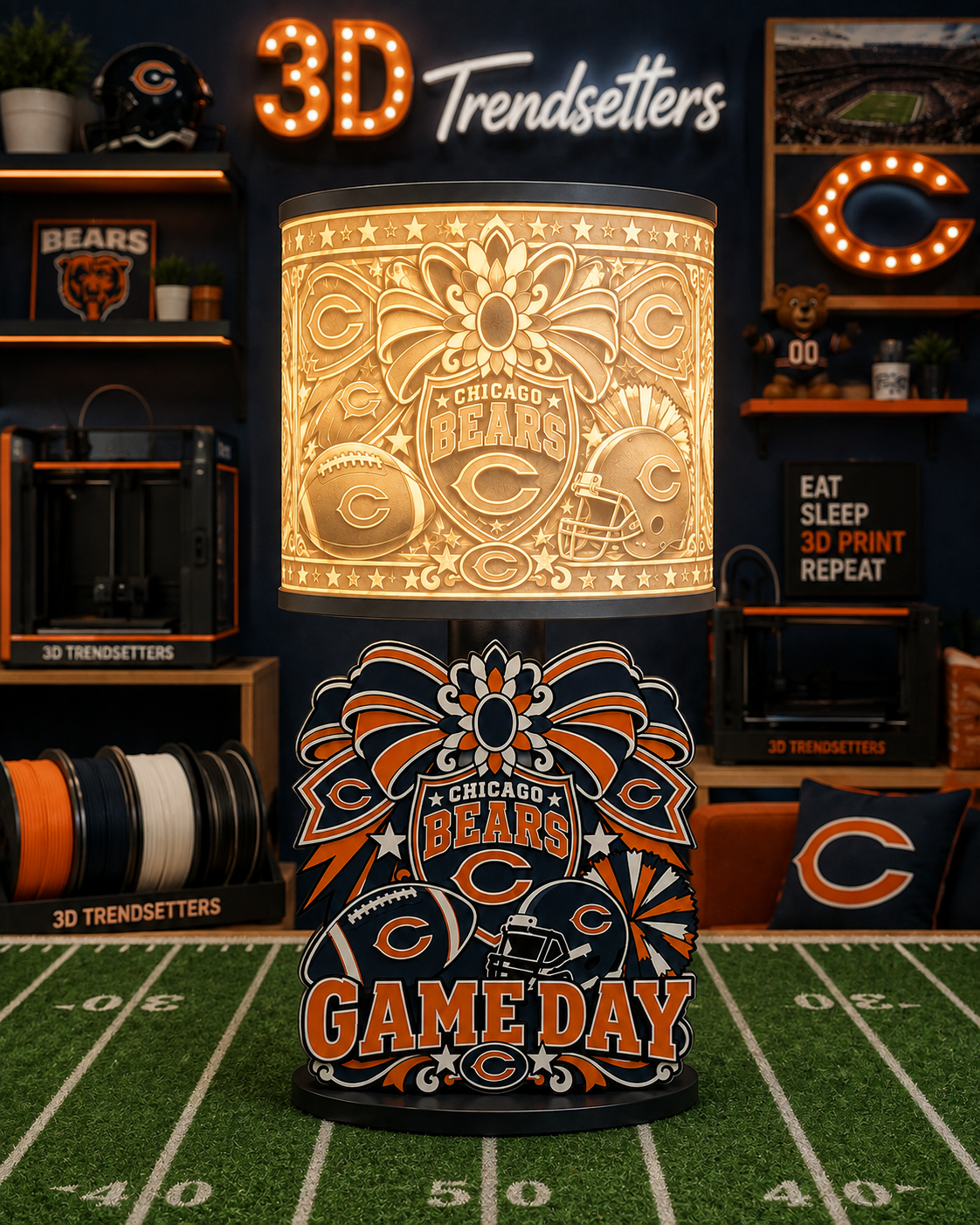 🏈 Female Team-Inspired Lamp Collection | Digital 3D Print Files