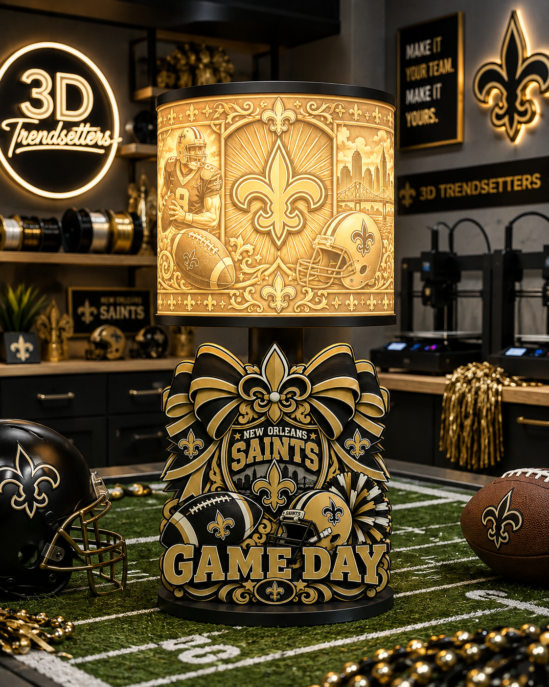 🏈 Female Team-Inspired Lamp Collection | Digital 3D Print Files