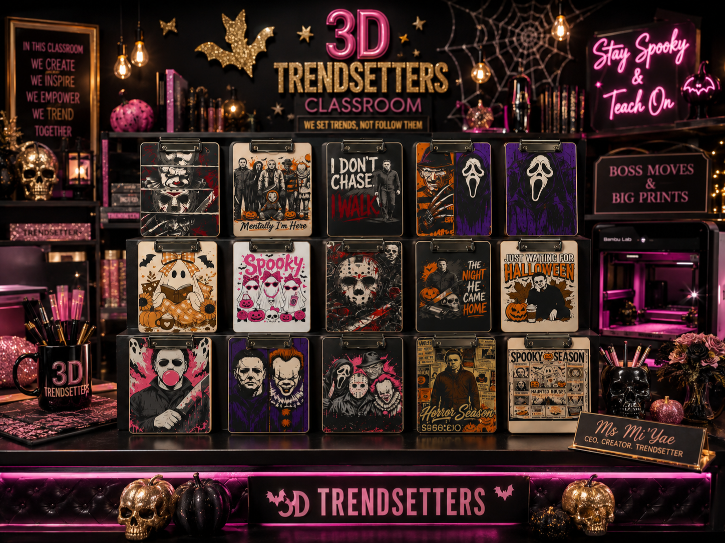 Spooky Horror A5 Clipboard Bundle – 16 Digital 3MF Files