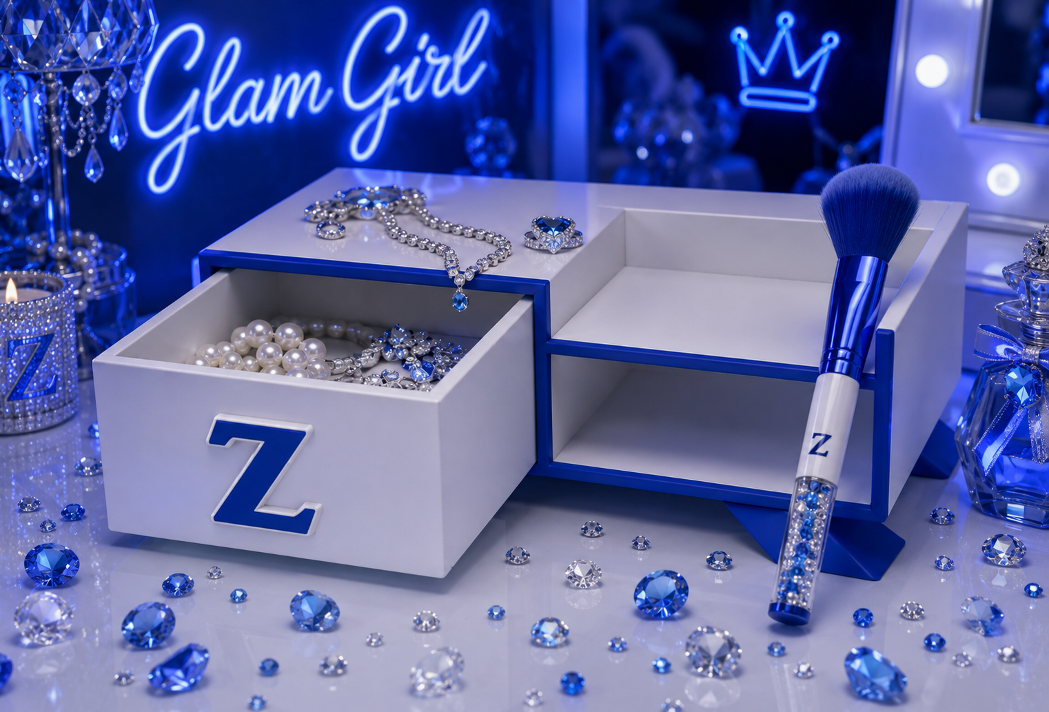 Z Glam Vanity Organizer – Digital STL File