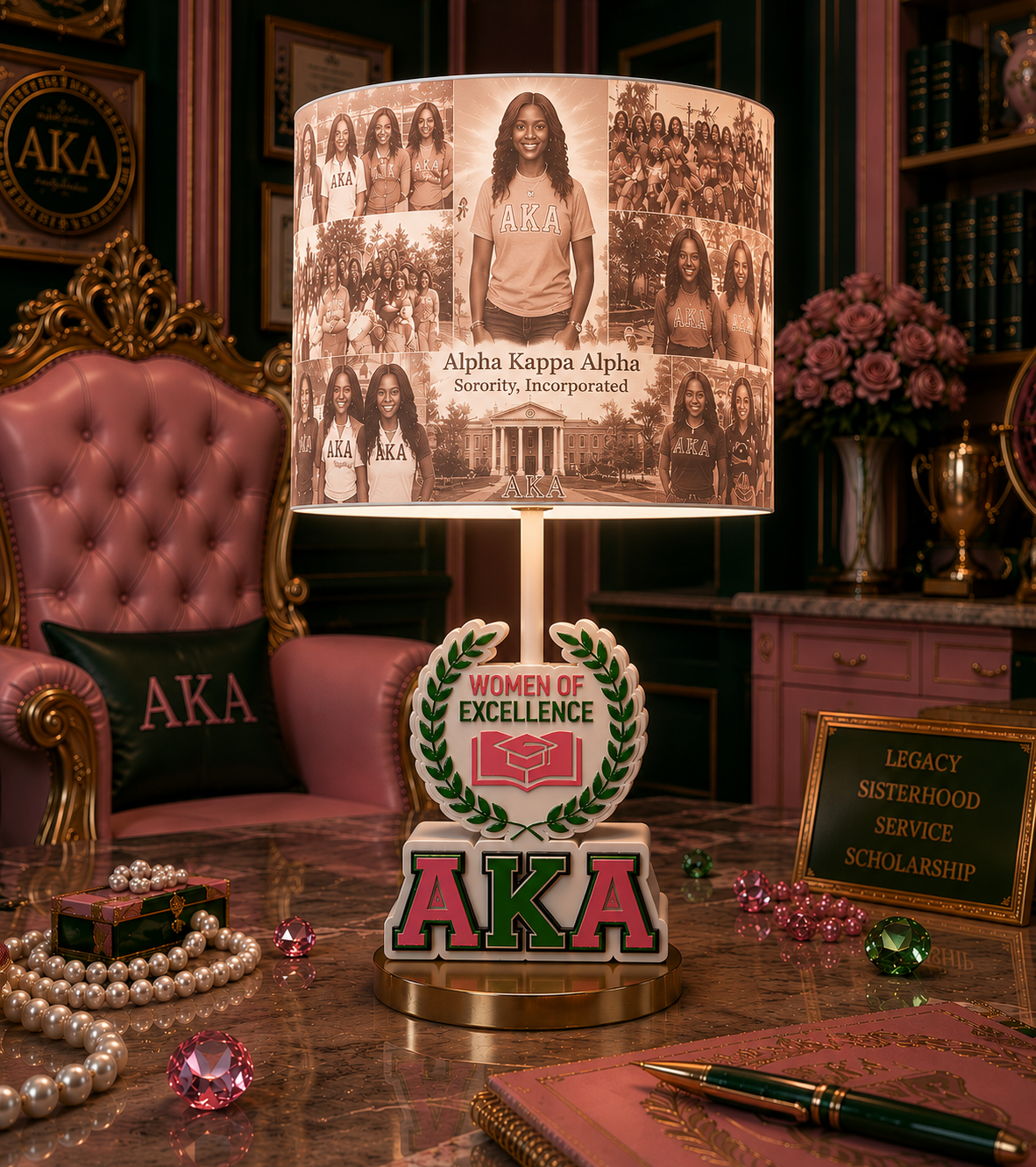 AKA Women of Excellence Lithophane Lamp Base – Digital STL File