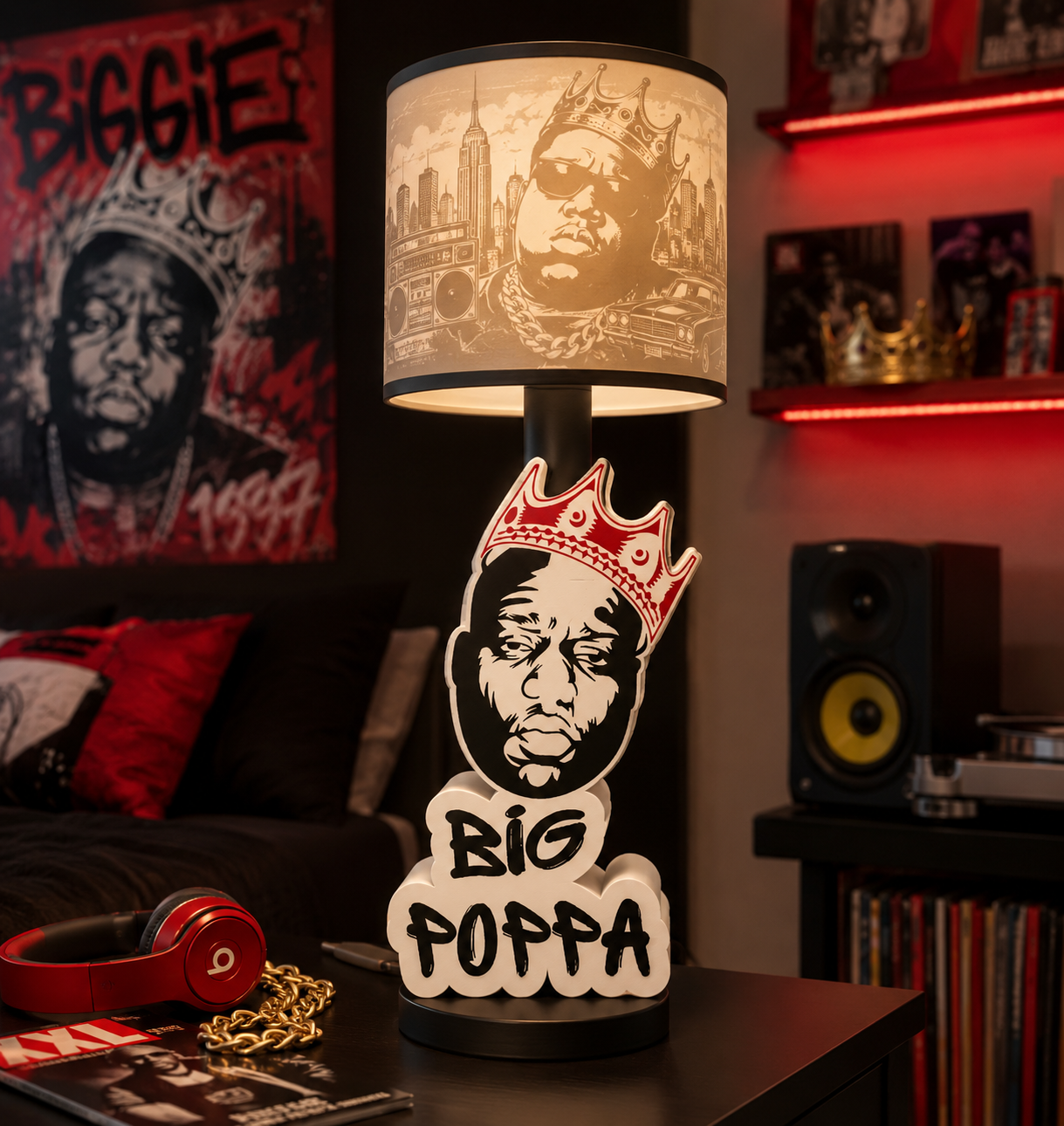Biggie Smalls Lamp Base with Nfc Tag Digital File Only