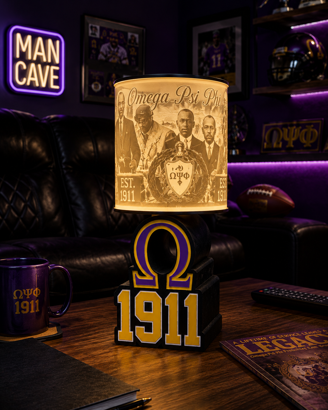 Omega 1911 Lamp  Base Only – Man Cave Edition | 3D Printable STL Digital File