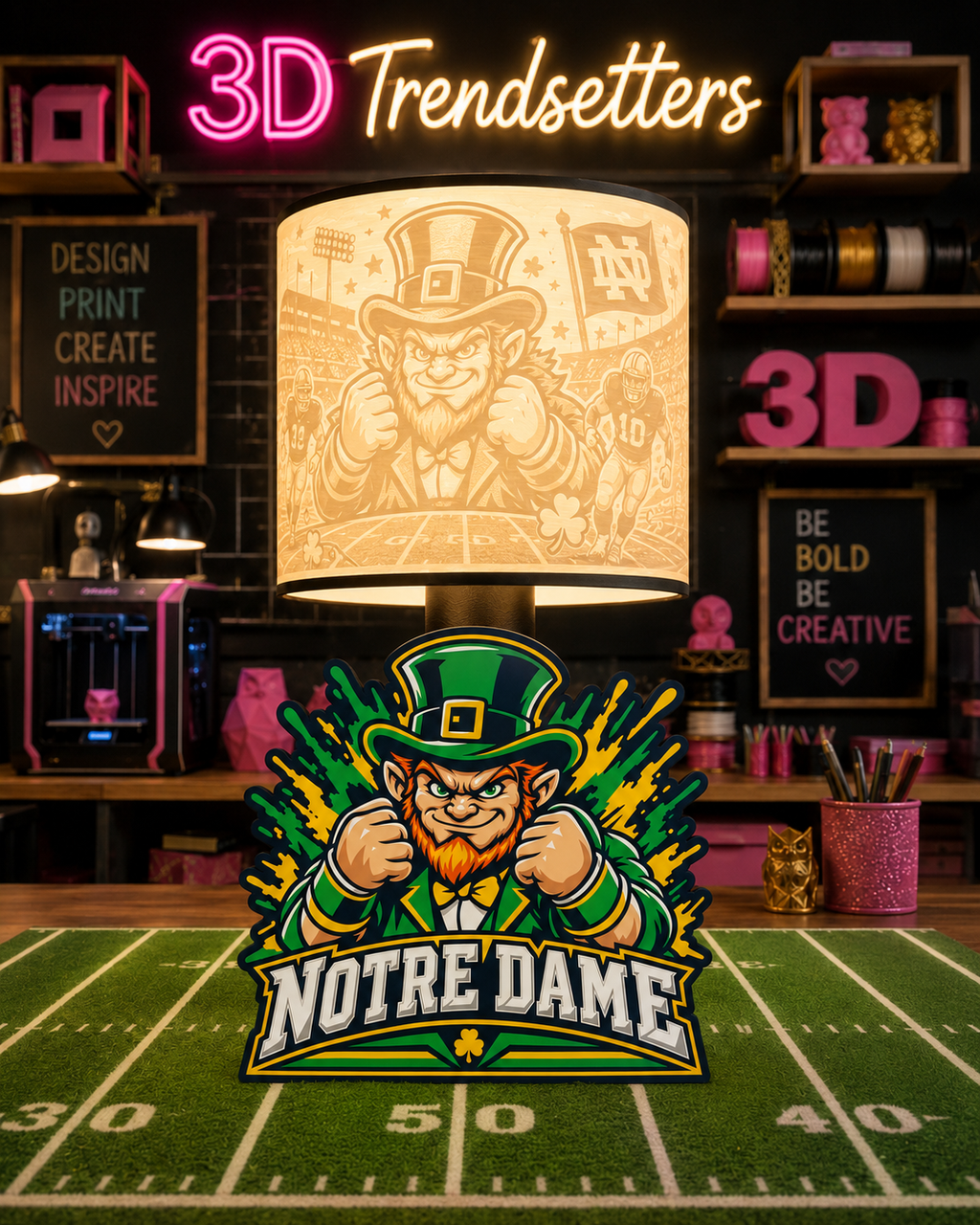 College 🏈 Team-Inspired Lamp Base Digital File