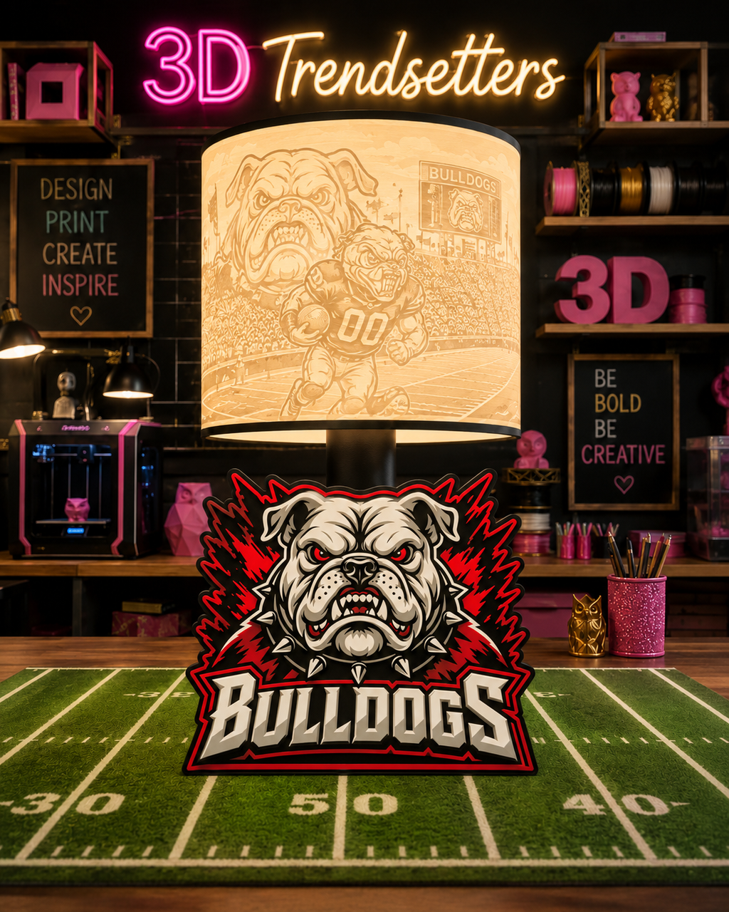 College 🏈 Team-Inspired Lamp Base Digital File