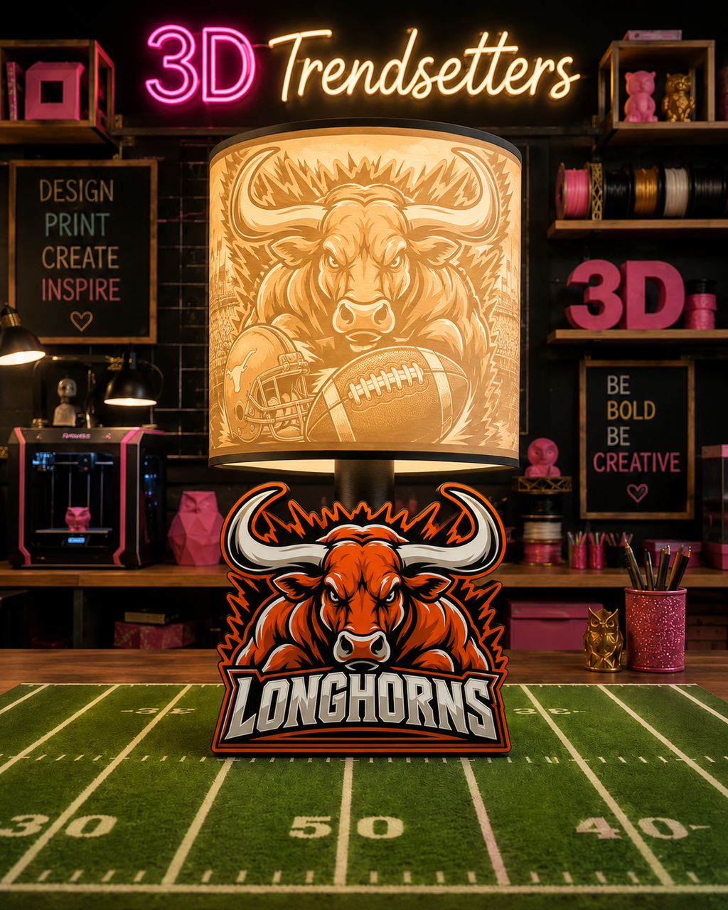 College 🏈 Team-Inspired Lamp Base Digital File