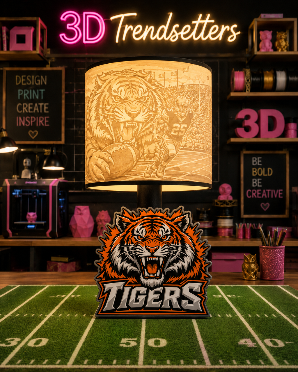 College 🏈 Team-Inspired Lamp Base Digital File