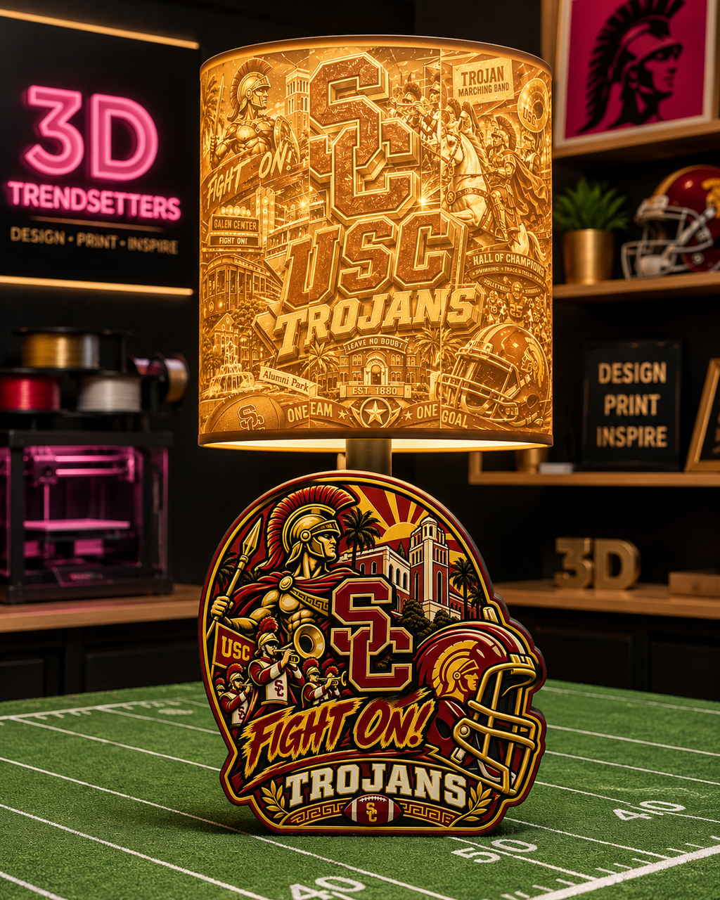 College 🏈 Team-Inspired Lamp Base Digital File