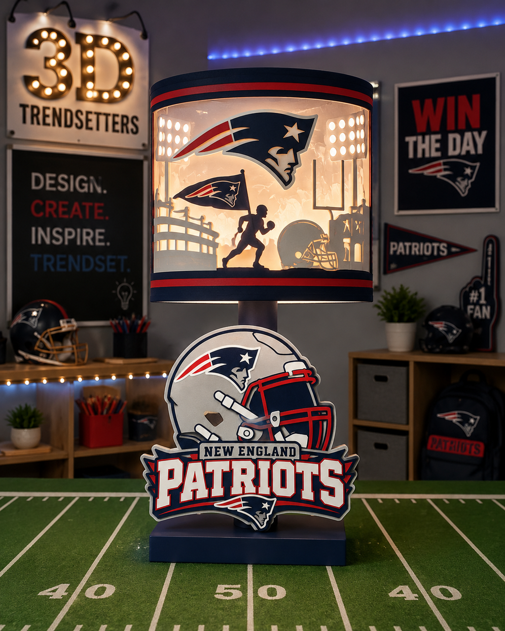 🏈 Male Team-Inspired Lamp Collection – Digital Files
