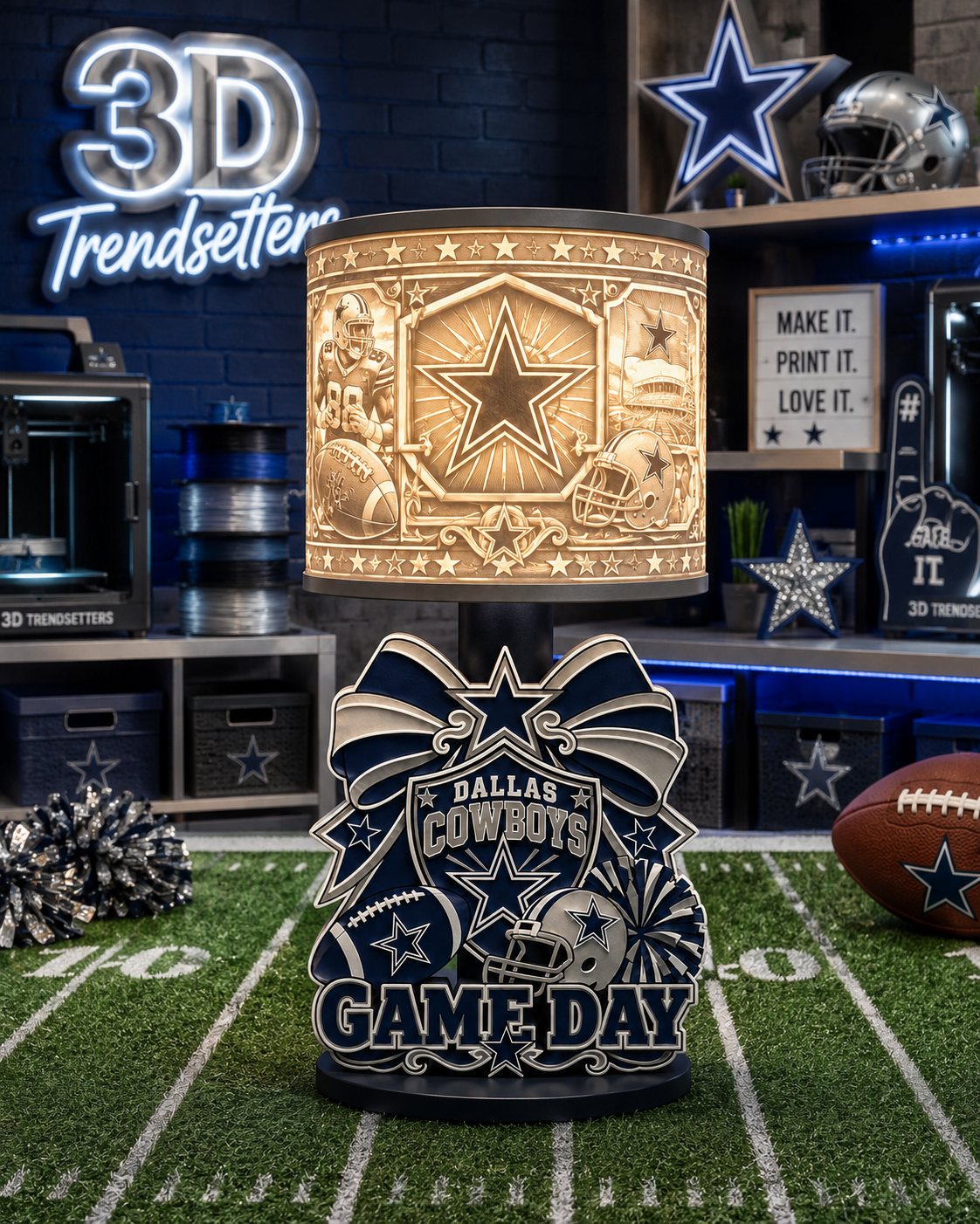 🏈 Female Team-Inspired Lamp Collection | Digital 3D Print Files