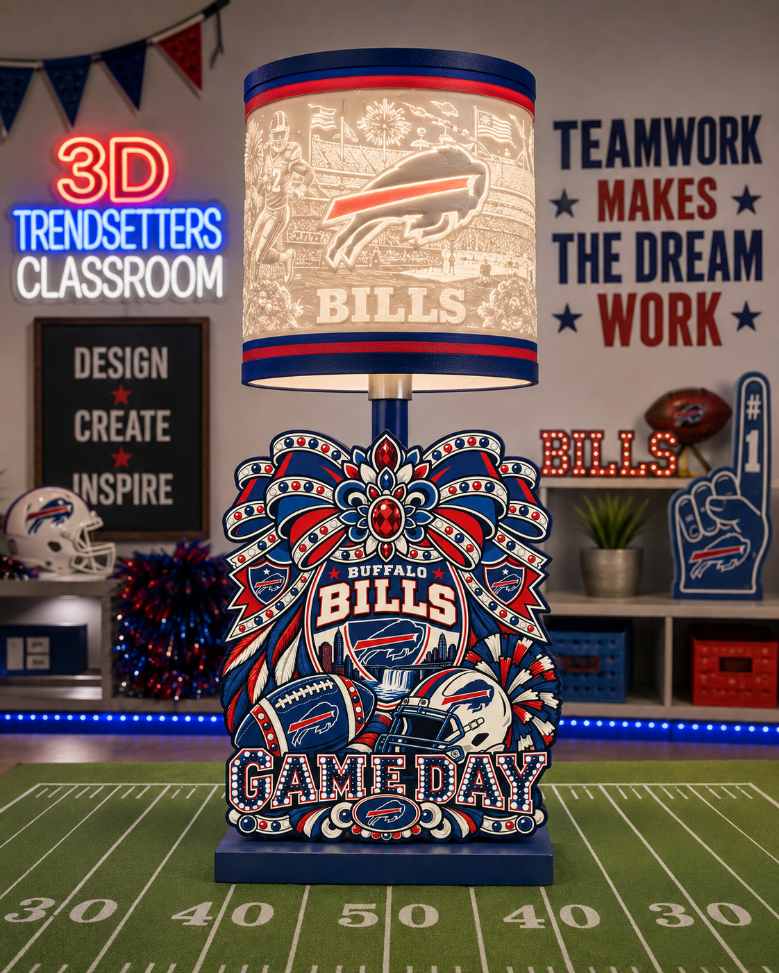 🏈 Female Team-Inspired Lamp Collection | Digital 3D Print Files