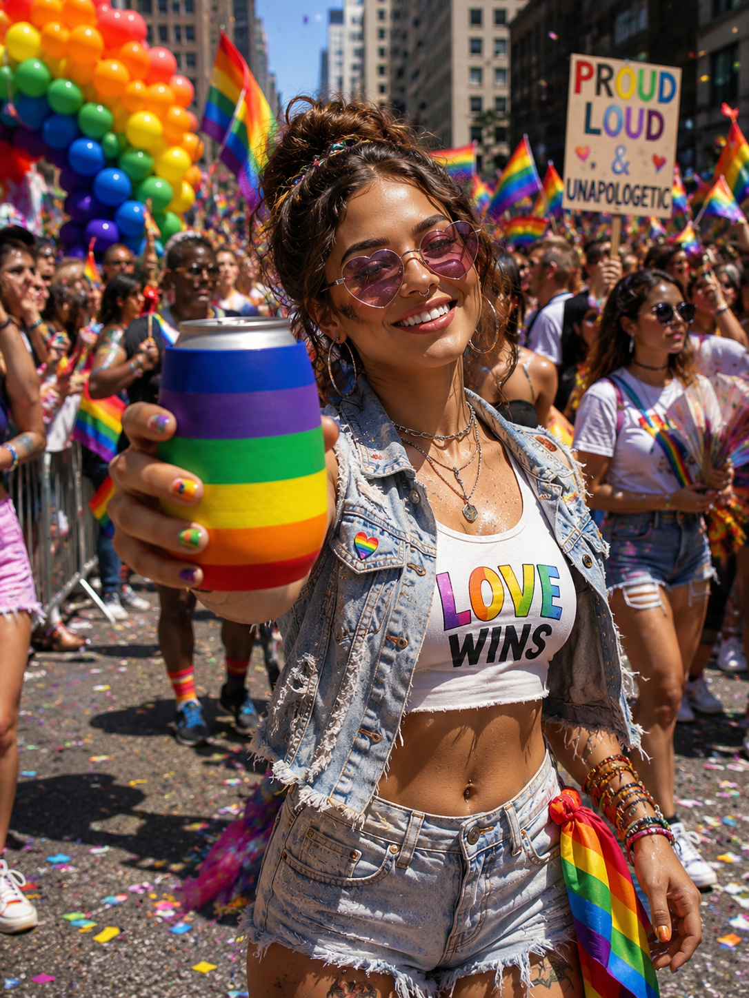 🌈 Pride Parade 12oz Can Cooler ✨
