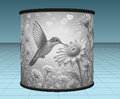 Hummingbird Meadow Lithophane Lampshade – Digital Download