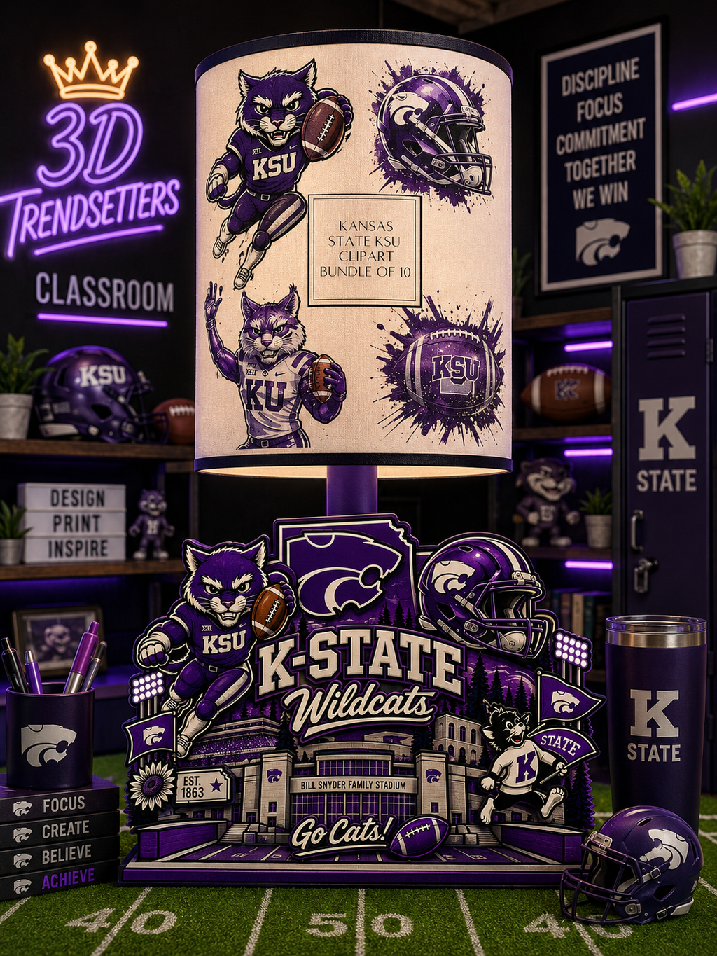 College Football Lamp Collection — 33-Design Digital Bundle