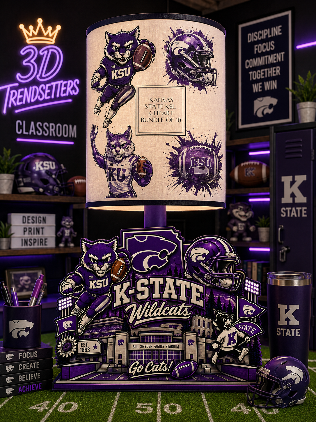College Football Lamp Collection — 33-Design Digital Bundle