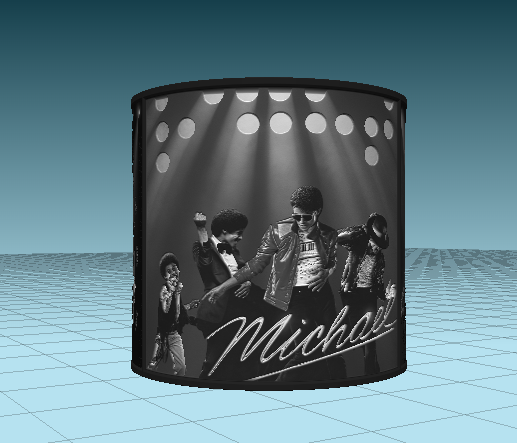 Michael Jackson NFC Tag Lamp Base with Shade Combo Digital file only